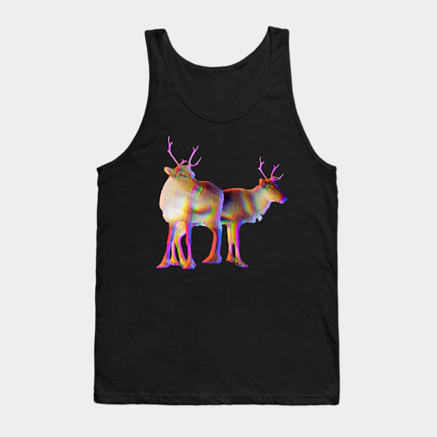 Glitchy reindeers Tank Top by Shirt Vibin